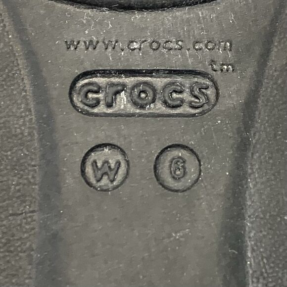 Crocs Iconic Comfort Classic Clogs Women’s 6 Black Banyan Slip On - Picture 6 of 6